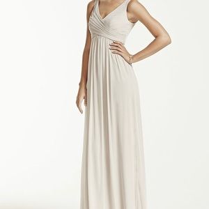 David’s Bridal bridesmaid dress in Biscotti